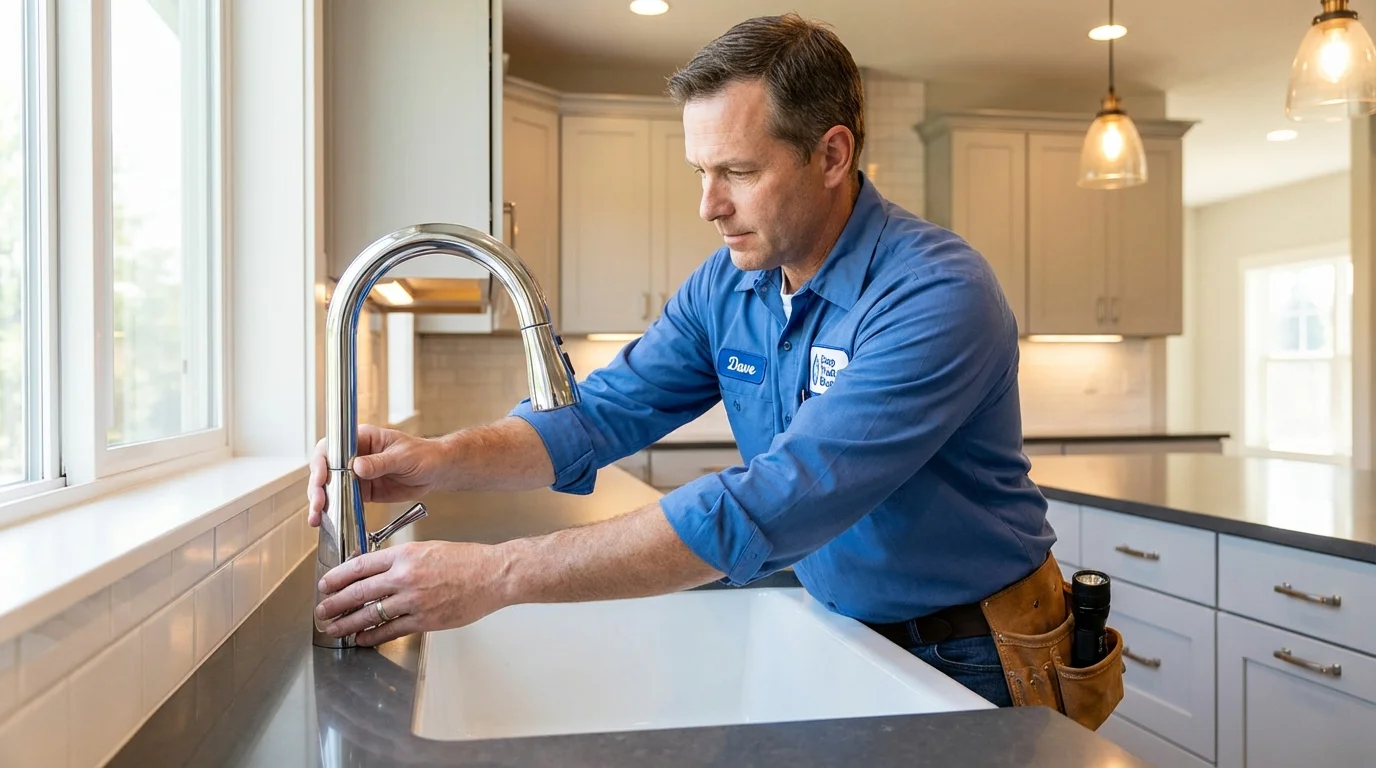 Kitchen faucet installation by Johns Plumbing LLC in Saline